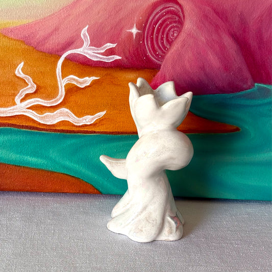 "TWISTED FLOWER" ceramic candlestick