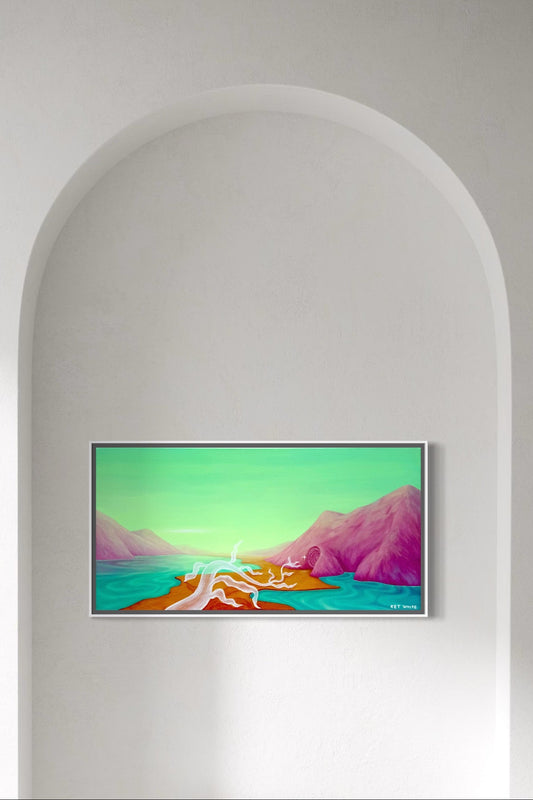 "LIME SKIES" original canvas