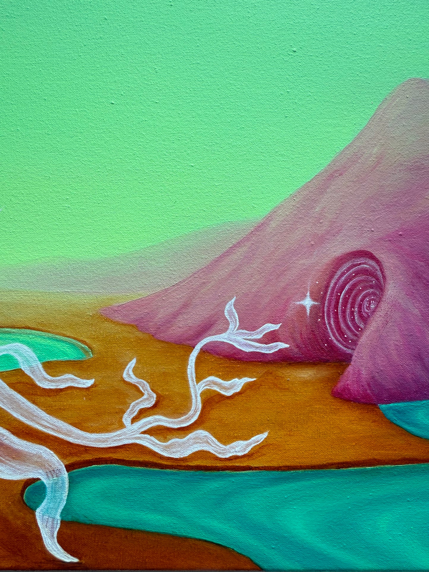 "LIME SKIES" original canvas
