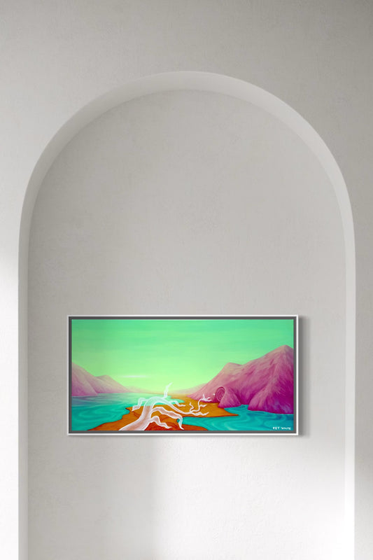 "LIME SKIES" original canvas