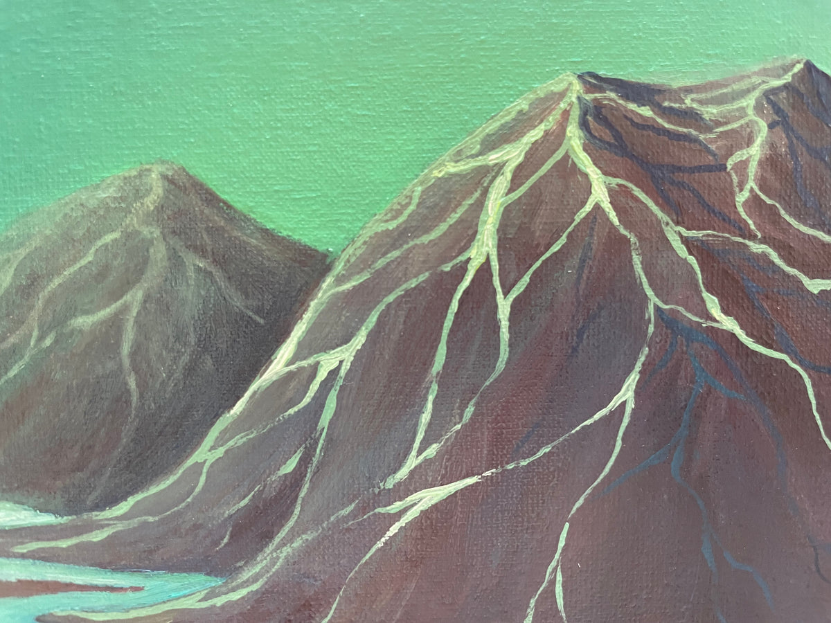 "Green light" original canvas on cardboard