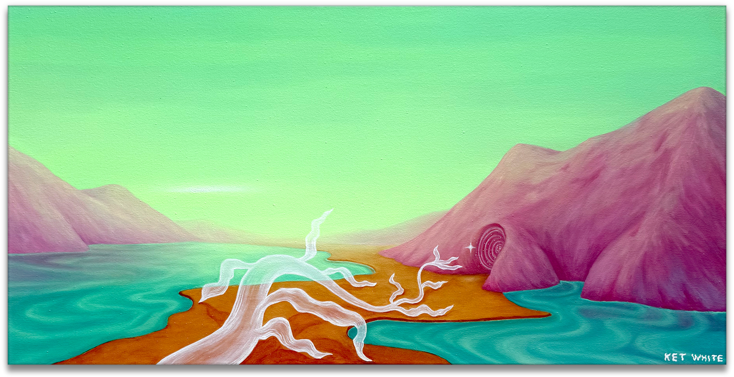 "LIME SKIES" original canvas