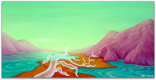 "LIME SKIES" original canvas
