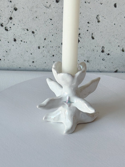 "ANGEL'S FLOWER" ceramic candlestick