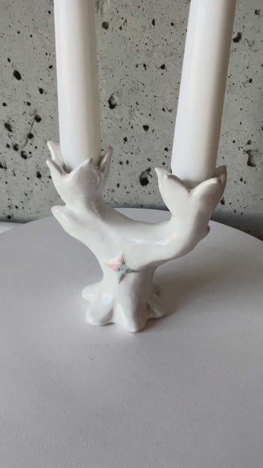 "ELVEN FLOWERS" ceramic candlestick